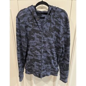Anthony Morato Men's XL Navy‎ Camouflage Hoodie Button Up Knit